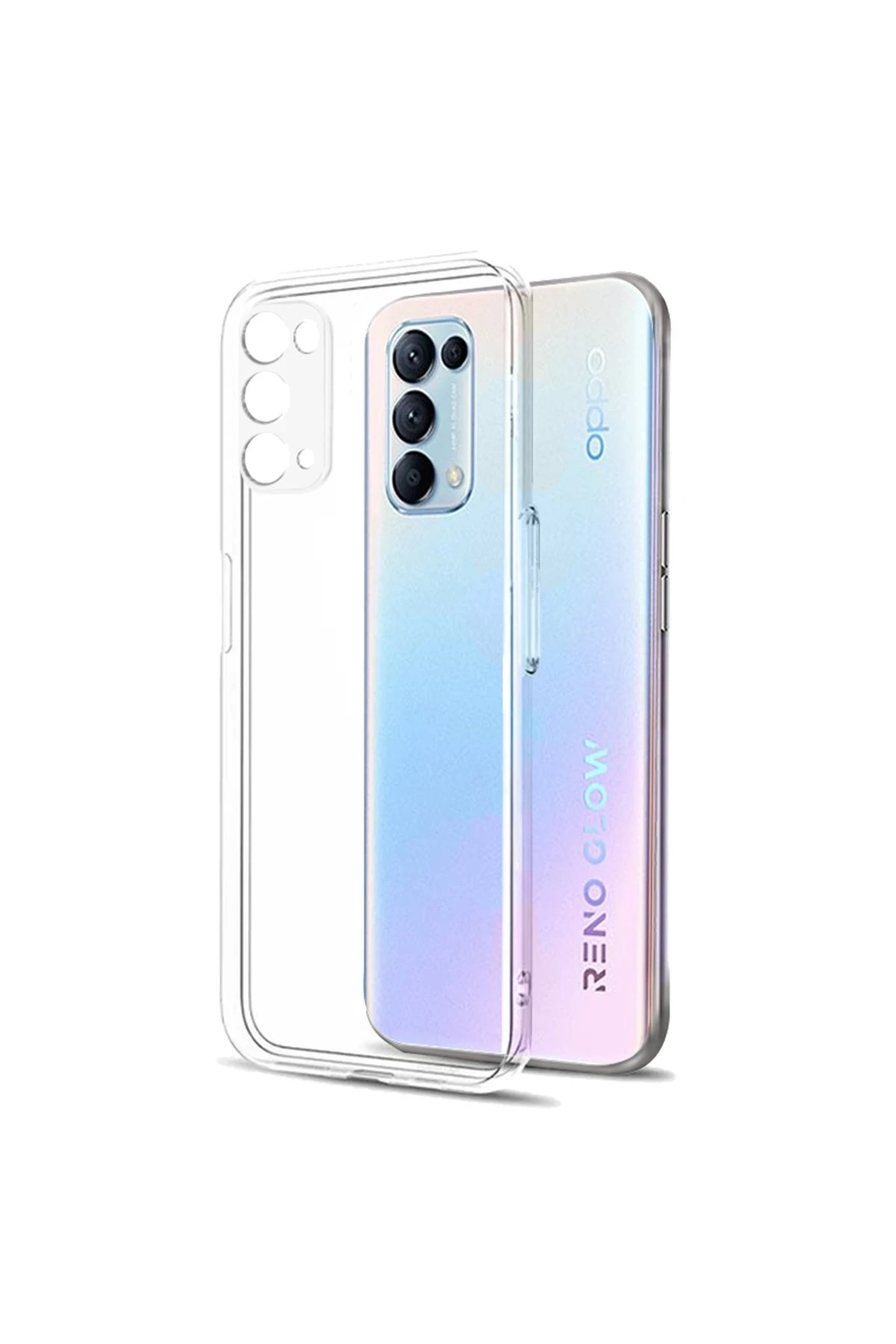Newface Oppo Reno 5 Pro Kılıf Lüx Şeffaf Silikon
