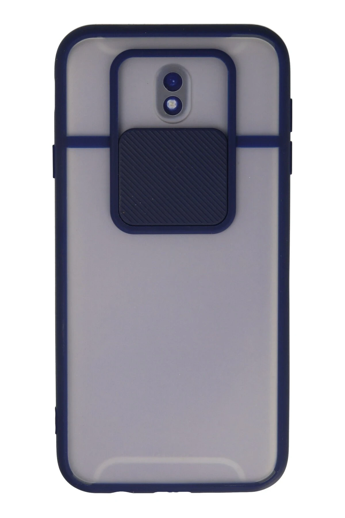 Newface Samsung Galaxy J7 Pro / J730 Kılıf Palm Buzlu Kamera Sürgülü Silikon - Lacivert