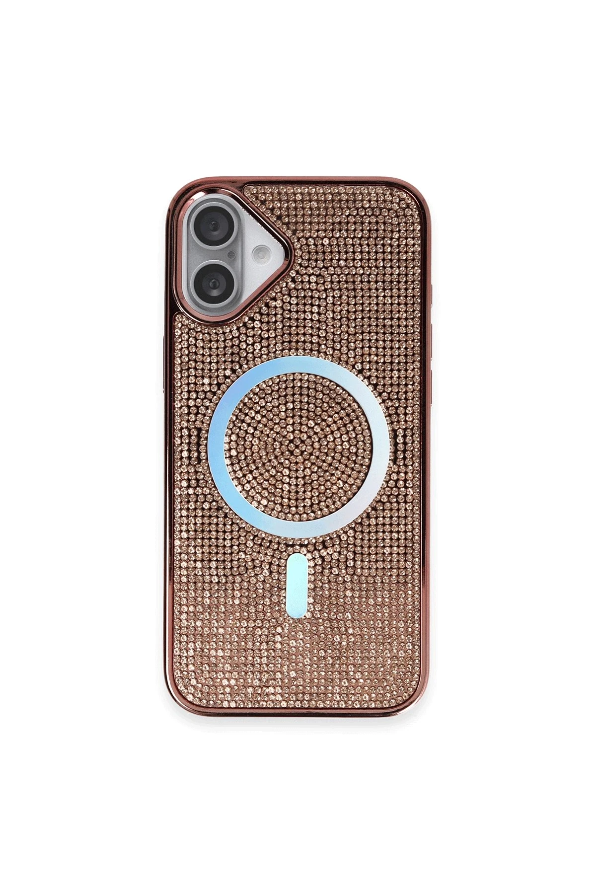 Newface iPhone 16 Kılıf Diamond Magsafe Kapak - Pembe
