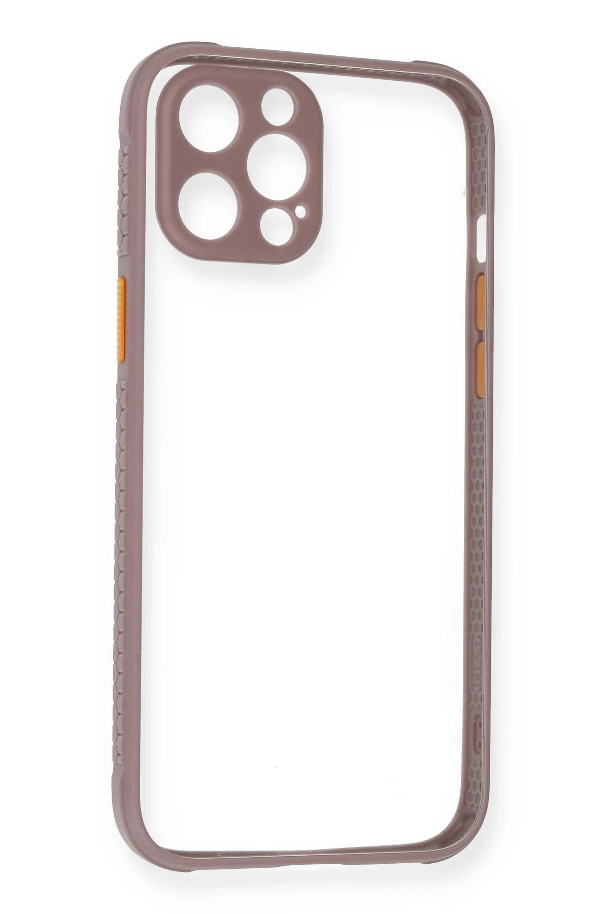 Newface iPhone 12 Kılıf Miami Şeffaf Silikon - Açık Mor