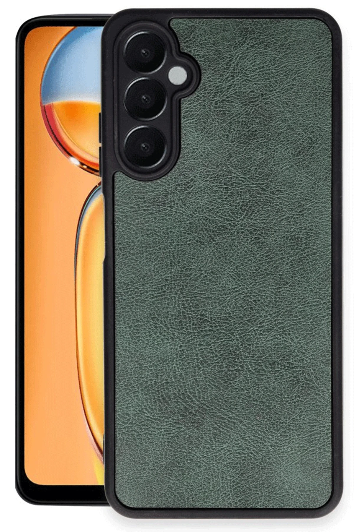 Newface Samsung Galaxy A36 Kılıf Aras Deri Kapak - Koyu Yeşil
