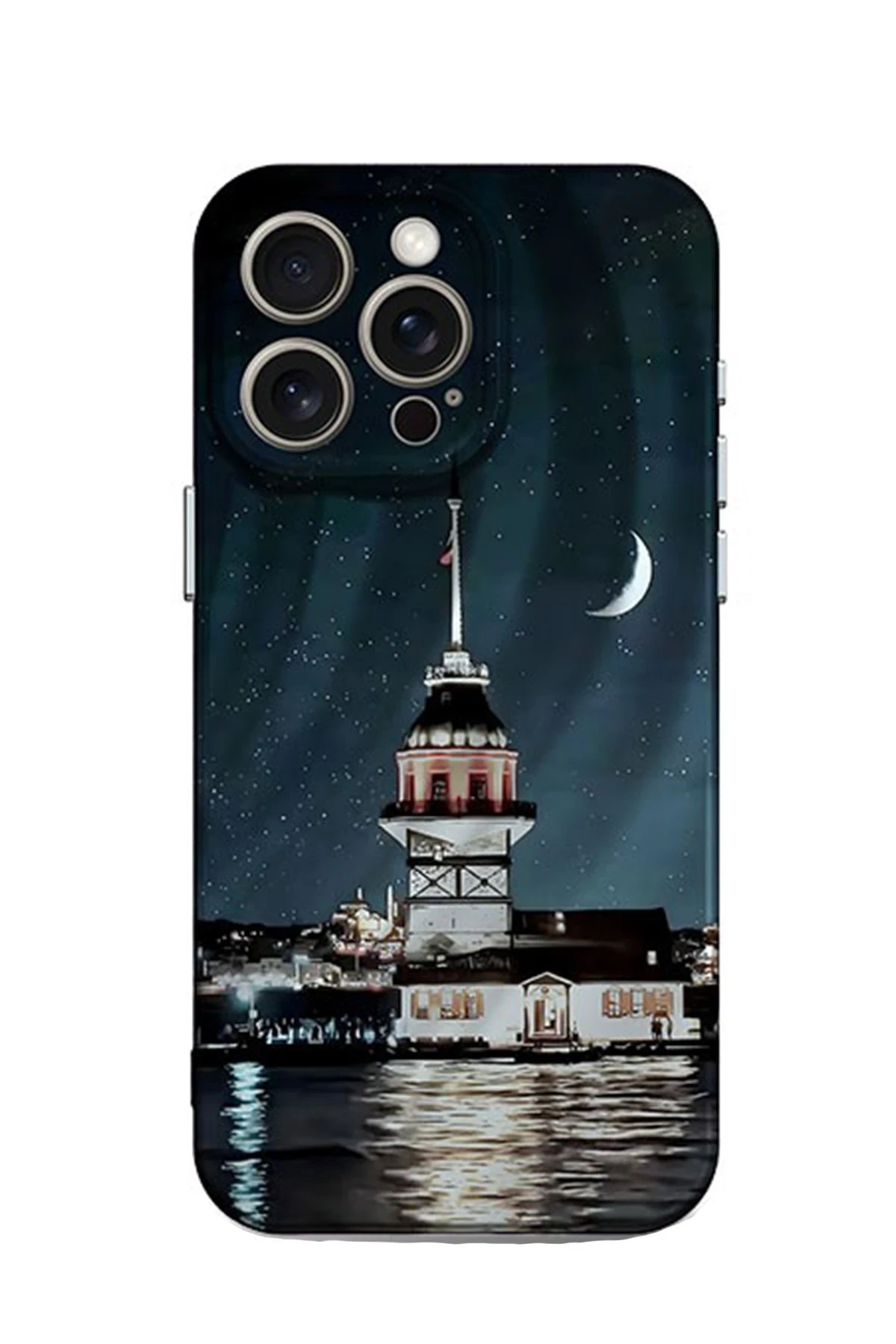 Newface iPhone 14 Pro Kılıf Crew Desenli Kapak - Kız Kulesi