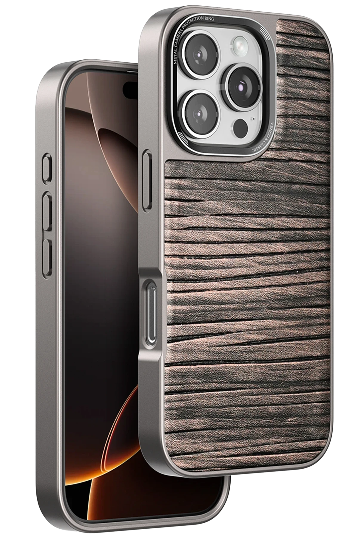 Venco iPhone 16 Pro Wave Kapak - Kahverengi