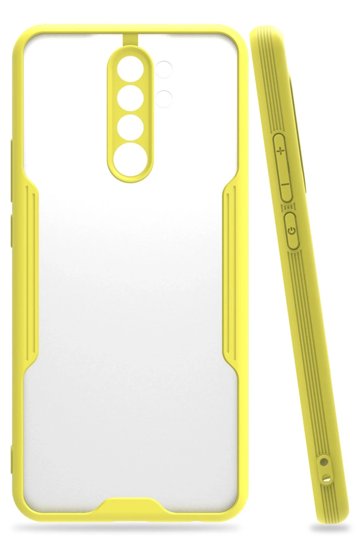 Newface Xiaomi Redmi 9 Kılıf Platin Silikon - Sarı