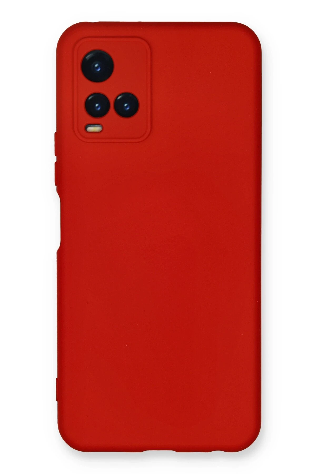 Newface Vivo Y21S Kılıf Nano içi Kadife Silikon - Kırmızı