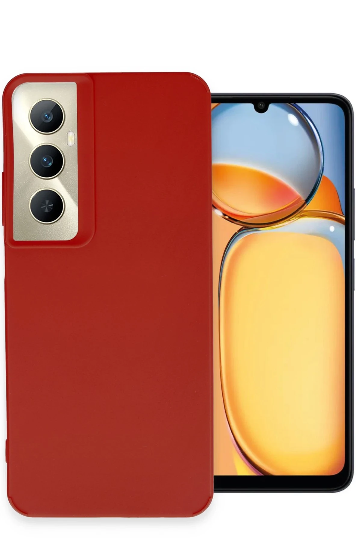 Newface Realme C65 Kılıf Petro Silikon - Kırmızı