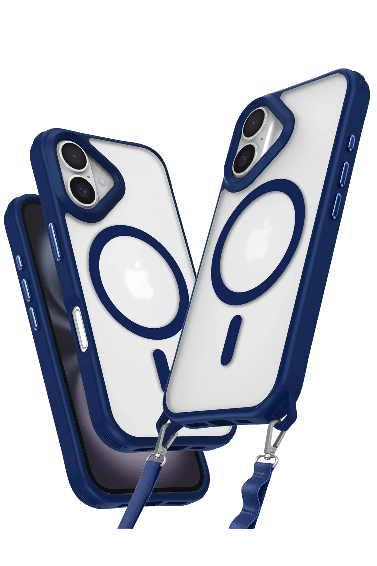 Newface iPhone 16 Kılıf Enka Magsafe Silikon Kılıf - Lacivert