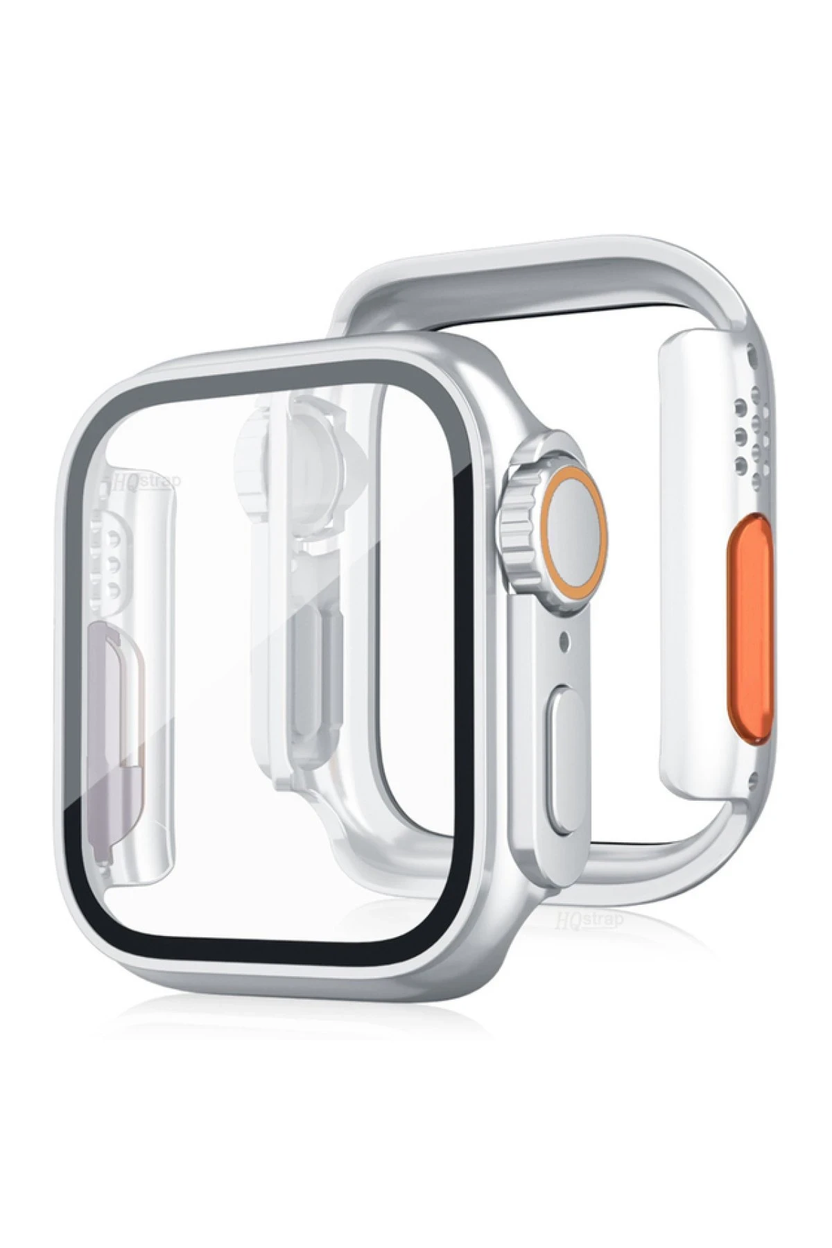 Newface Apple Watch 41mm Watch 49mm Kasa Dönüştürücü ve Ekran Koruyucu - Gümüş