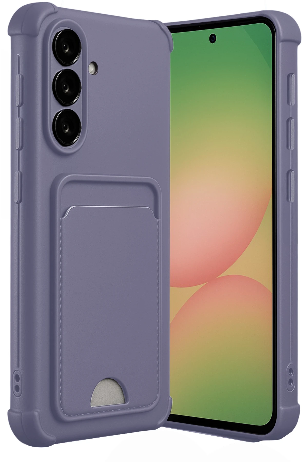 Newface Samsung Galaxy A36 Kılıf Kelvin Kartvizitli Silikon - Lila