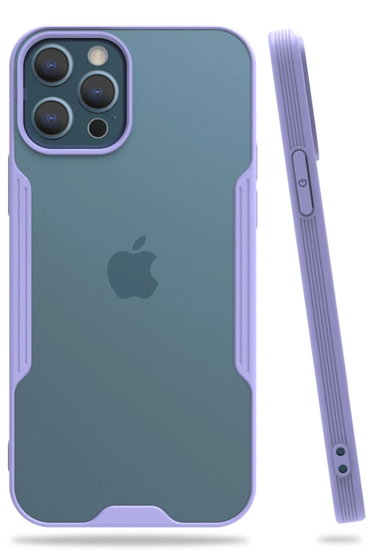 Newface iPhone 12 Pro Max Kılıf Platin Silikon - Lila