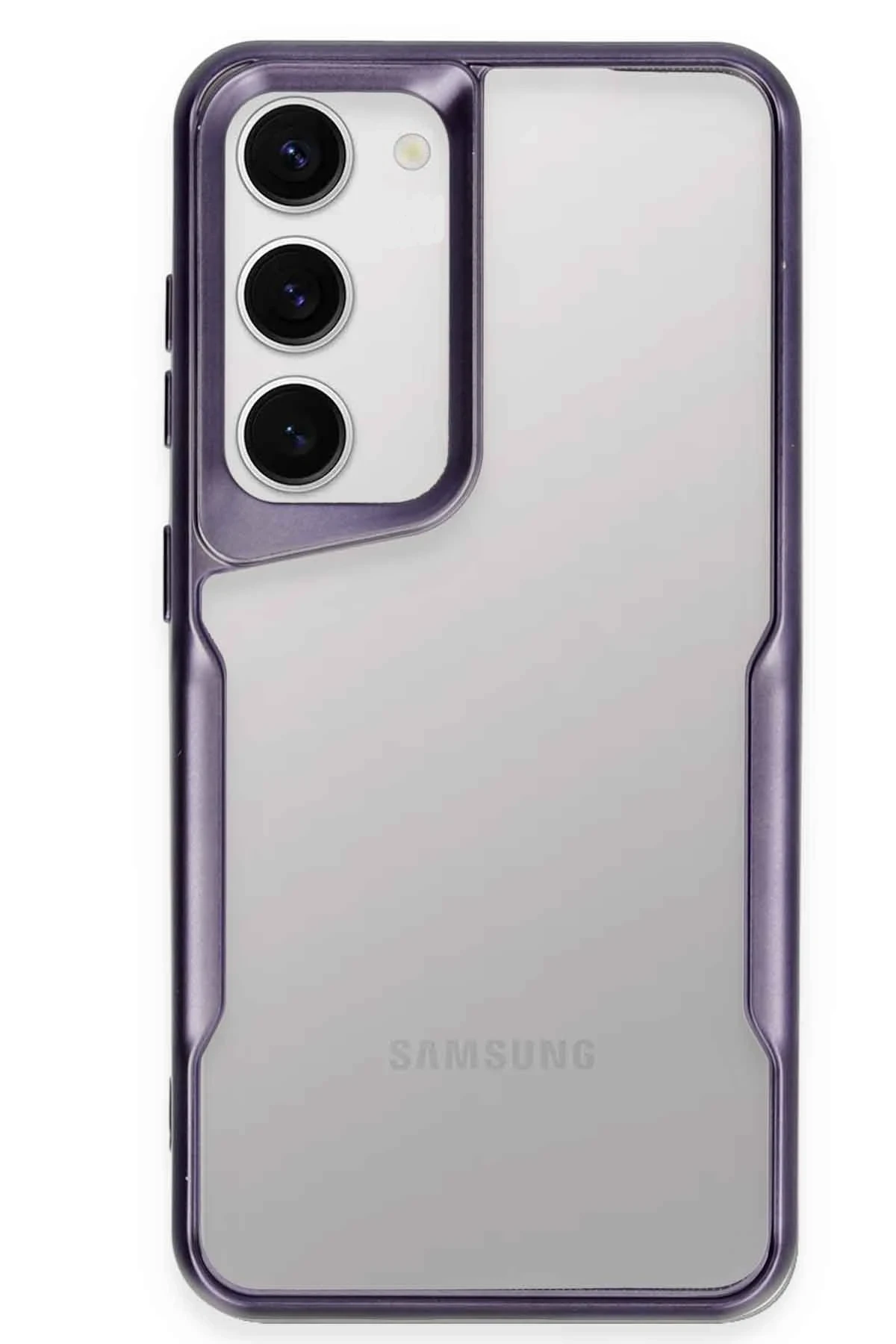 Newface Samsung Galaxy S23 Kılıf Boyi Silikon Kapak - Derin Mor
