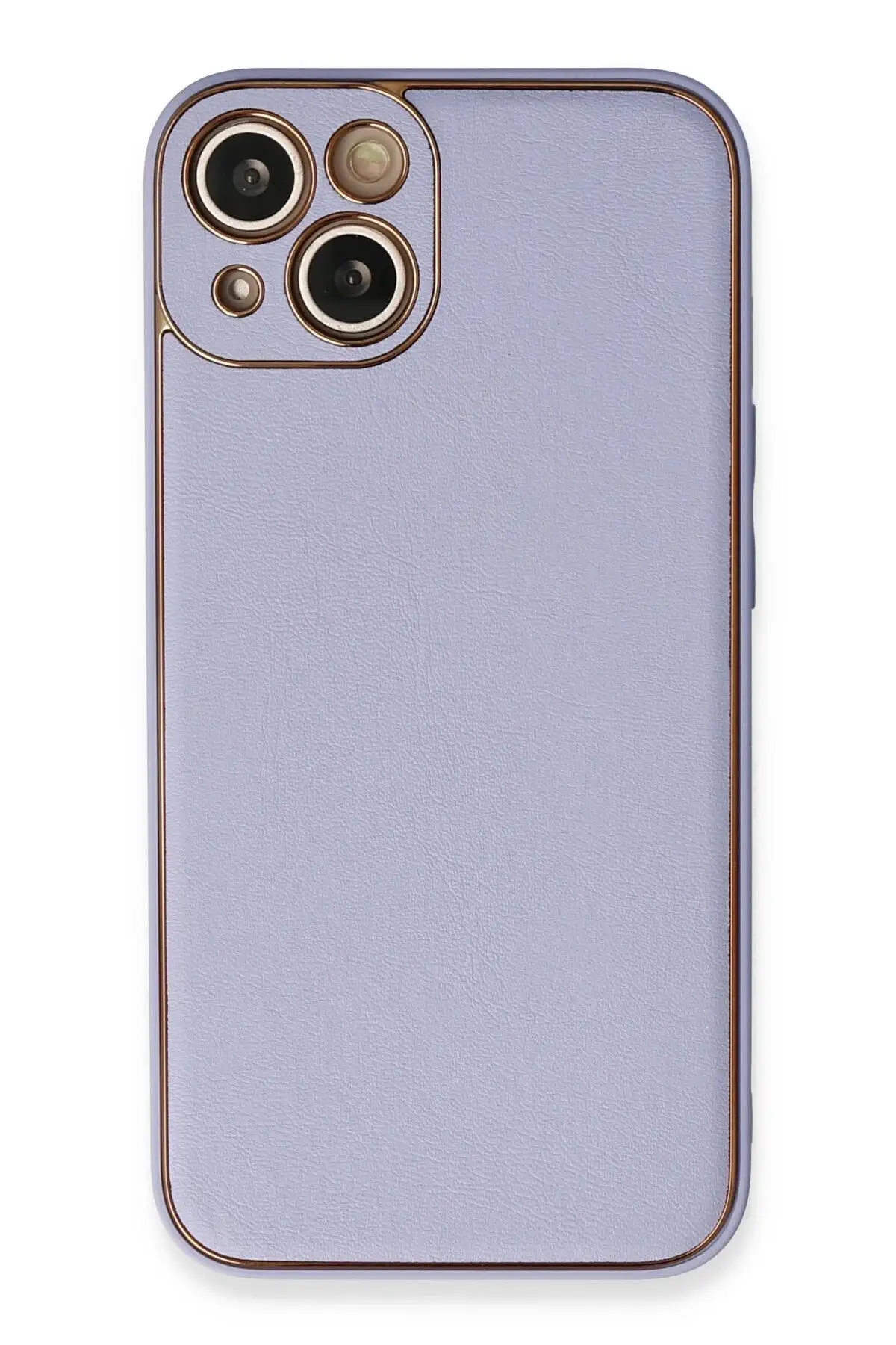 Newface iPhone 13 Kılıf Coco Deri Silikon Kapak - Açık Lila