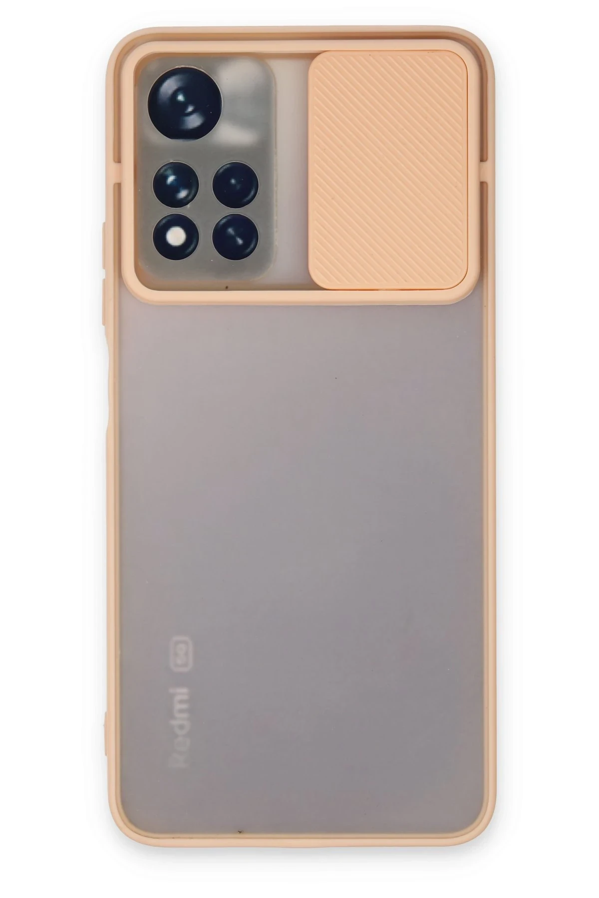 Newface Xiaomi Redmi Note 11 Pro Plus 5G Kılıf Palm Buzlu Kamera Sürgülü Silikon - Pembe