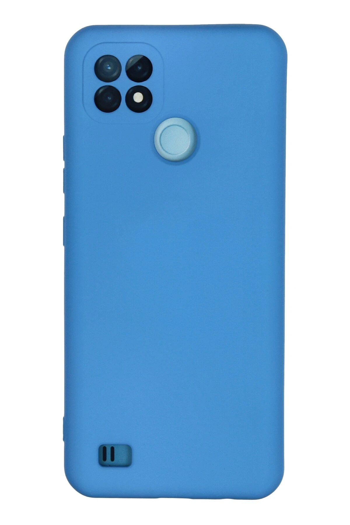 Newface Realme C21 Kılıf Nano içi Kadife Silikon - Mavi