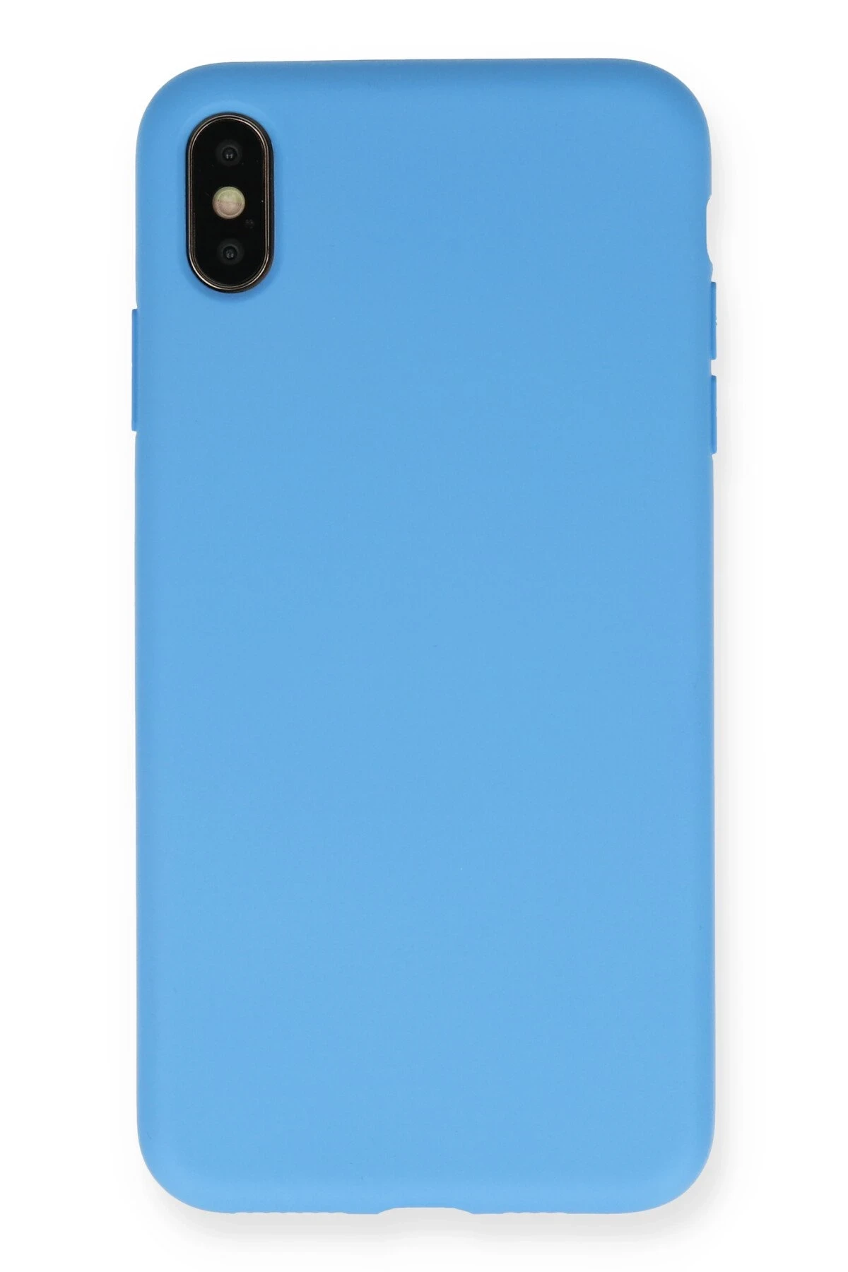 Newface iPhone X Kılıf Nano içi Kadife Silikon - Mavi