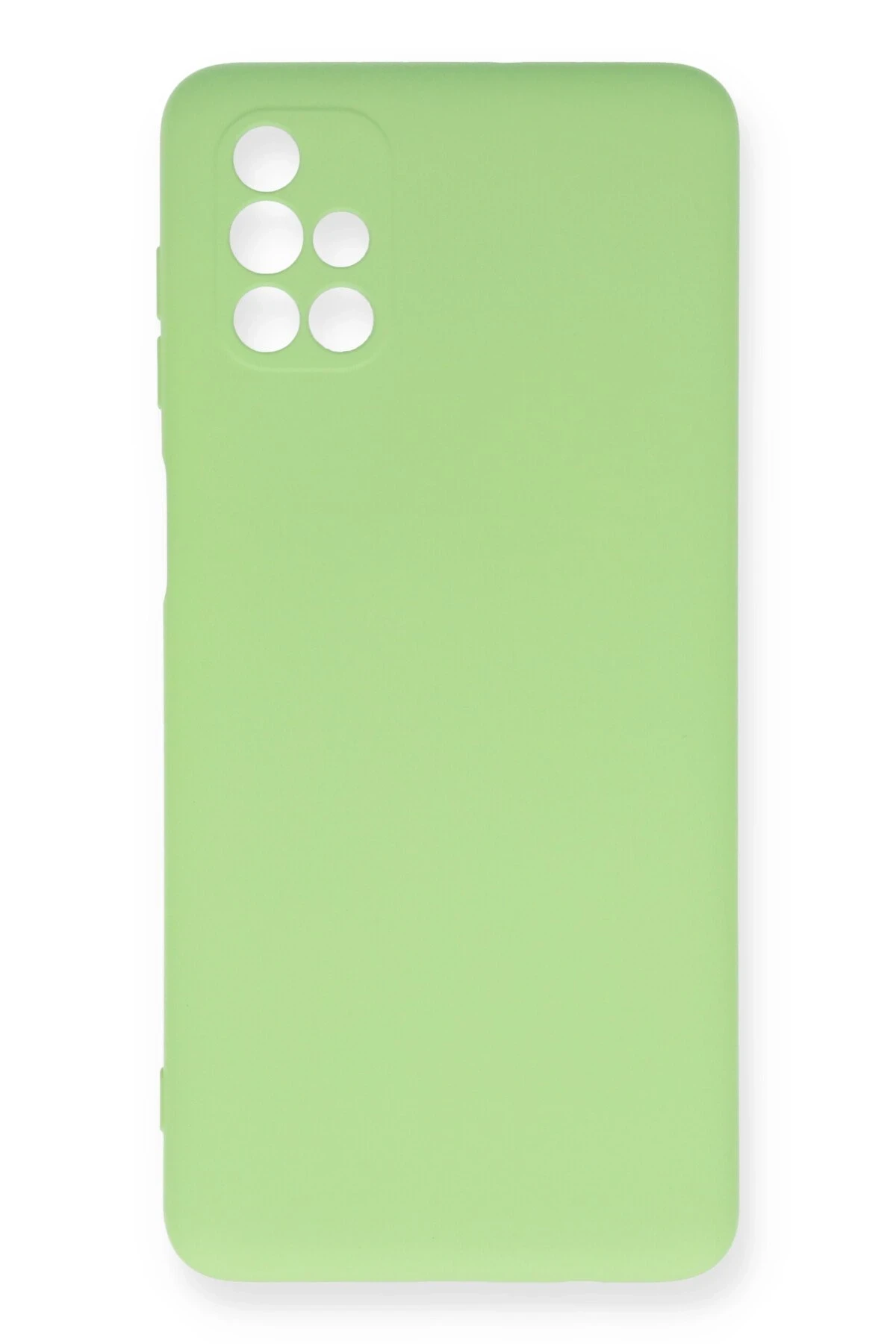 Newface Samsung Galaxy M51 Kılıf Nano içi Kadife Silikon - Yeşil