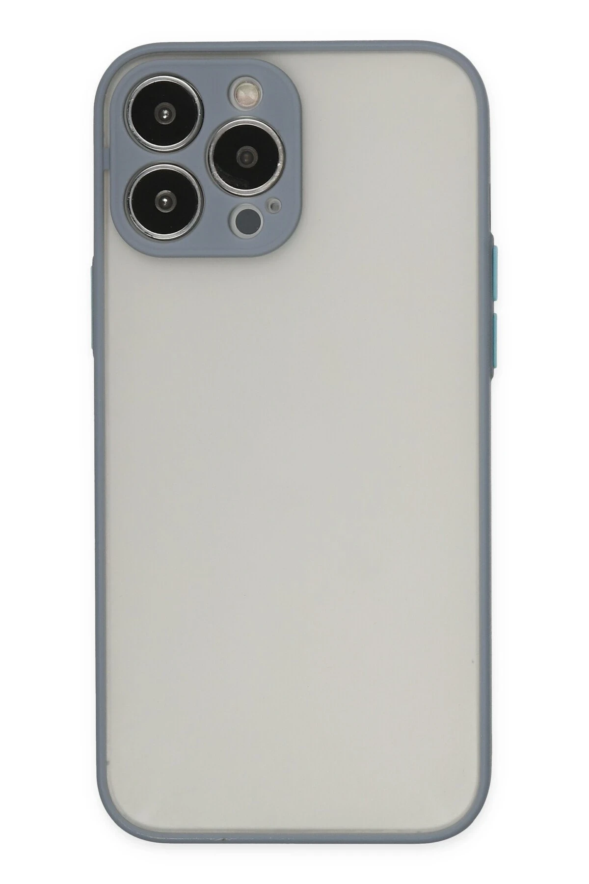 Newface iPhone 15 Pro Kılıf Montreal Silikon Kapak - Gri