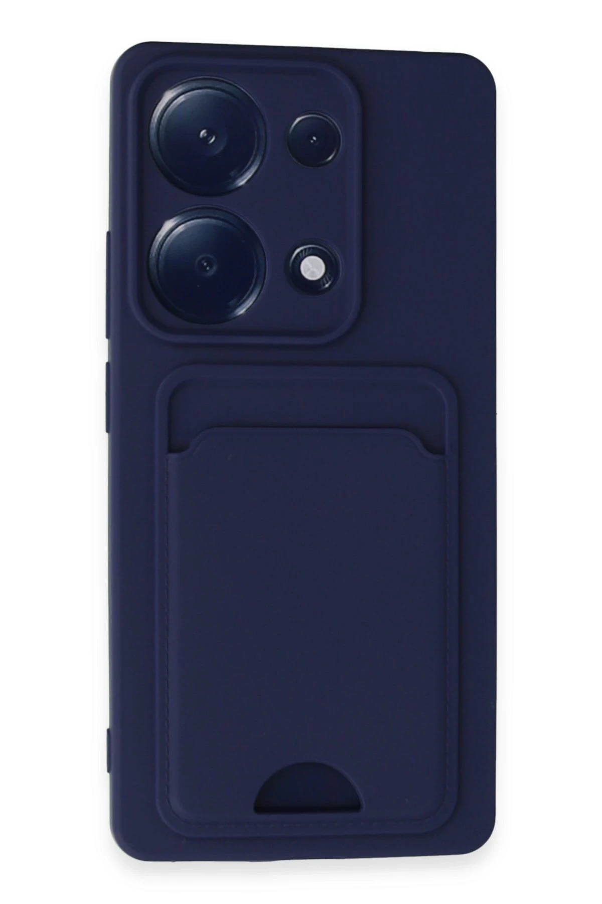 Newface Xiaomi Redmi Note 13 Pro 4G Kılıf Kelvin Kartvizitli Silikon - Lacivert