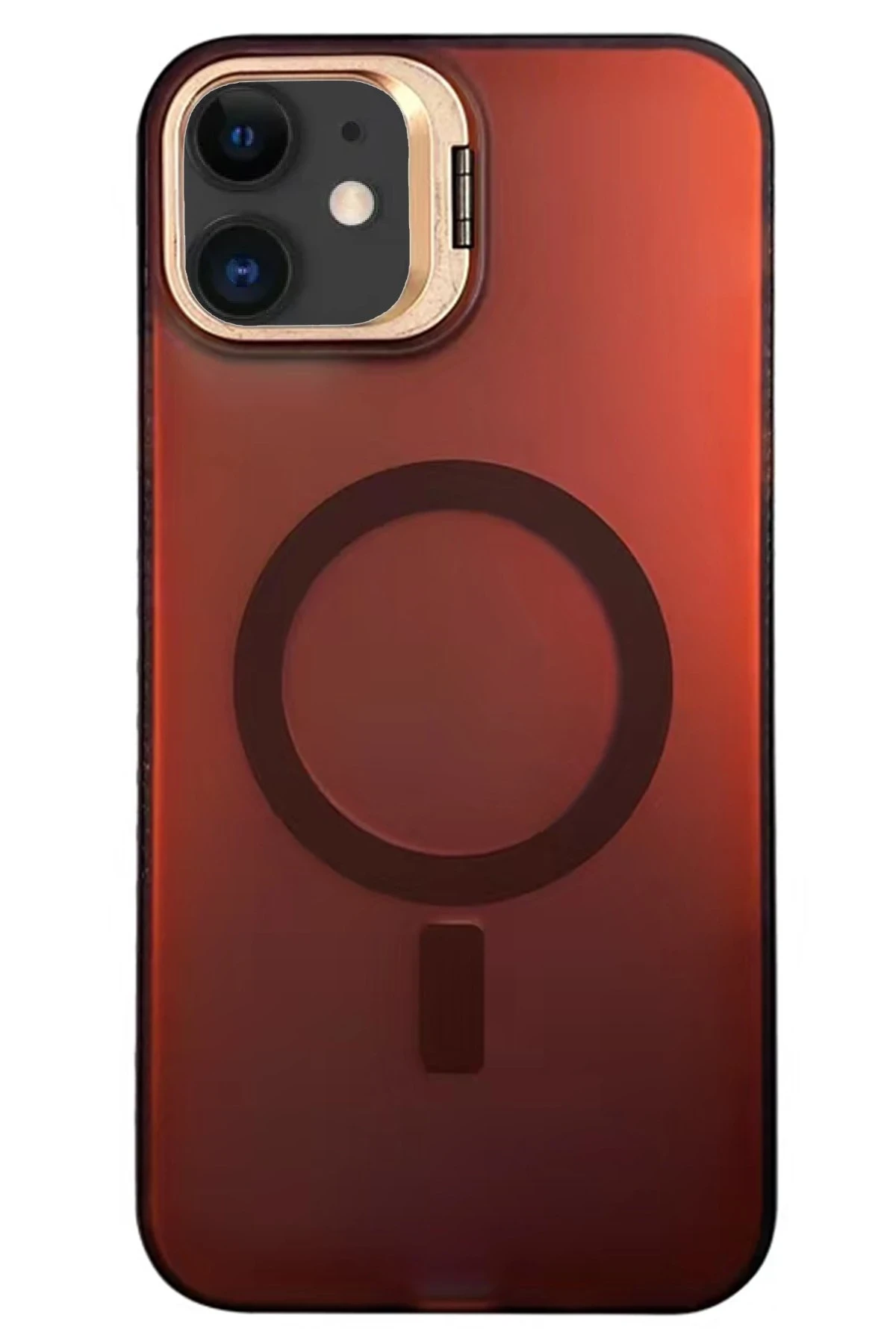 Newface iPhone 11 Primera Magsafe Standlı Kapak - Bordo
