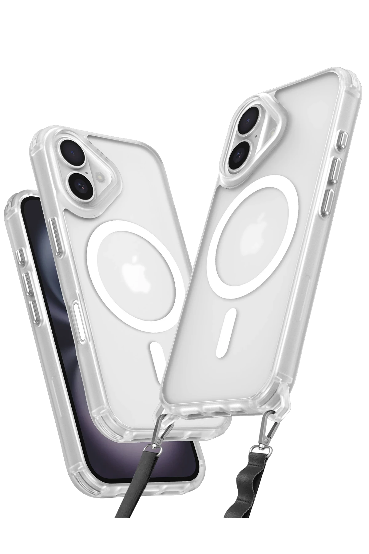 Newface iPhone 16 Kılıf Enka Magsafe Silikon Kılıf - Şeffaf