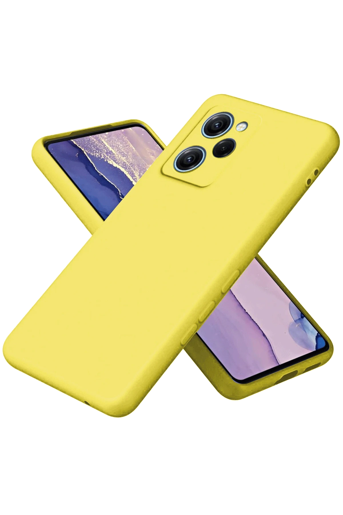 Newface Xiaomi Poco X5 Pro 5G Nano içi Kadife Silikon - Sarı