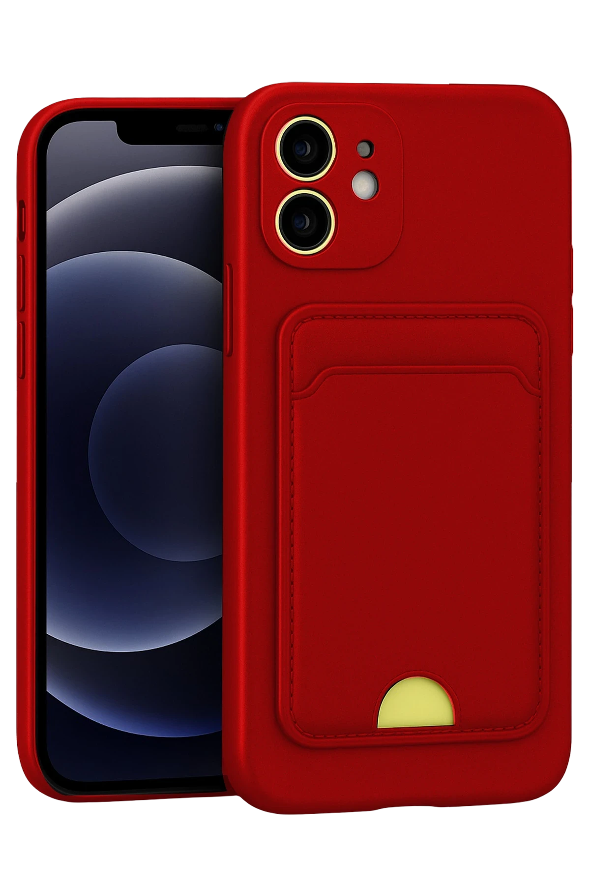 Newface iPhone 11 Kılıf Kelvin Kartvizitli Silikon - Kırmızı