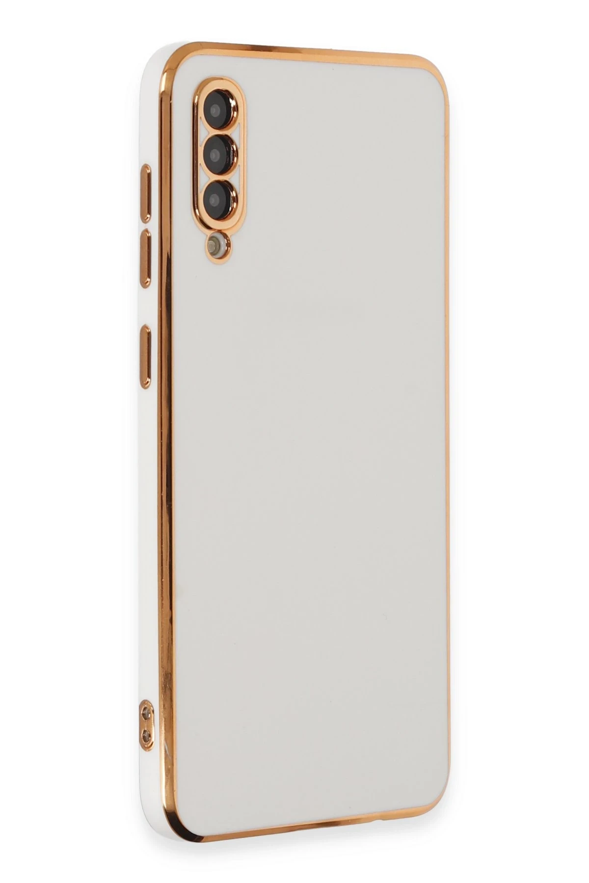 Newface Samsung Galaxy A50 Kılıf Volet Silikon - Beyaz
