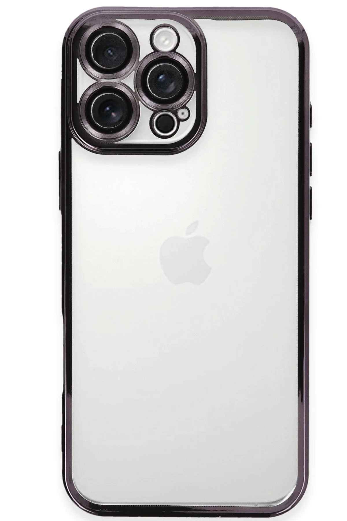 Newface iPhone 16 Pro Max Kılıf Razer Lensli Silikon - Mor