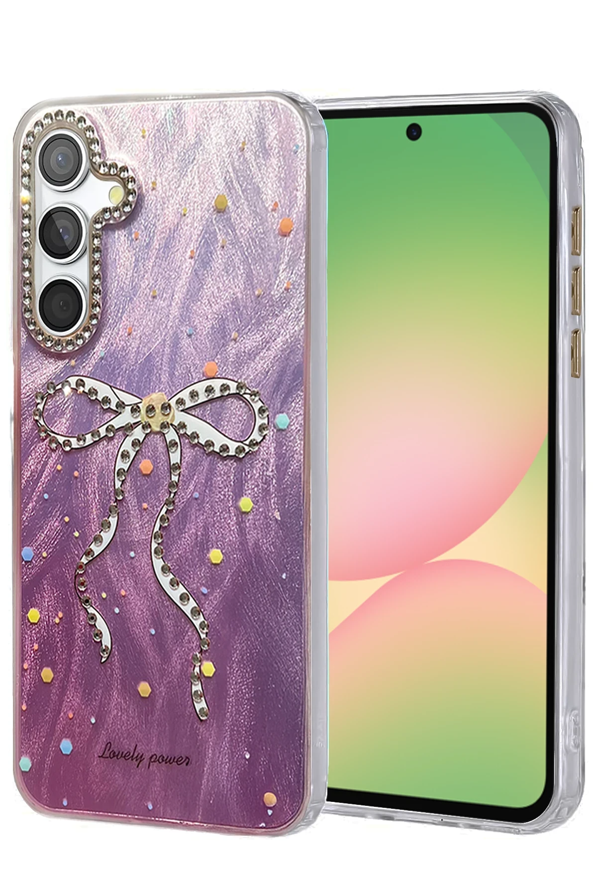 Newface Samsung Galaxy A56 Kılıf Blade Aynalı Desenli Kapak - Desen 1