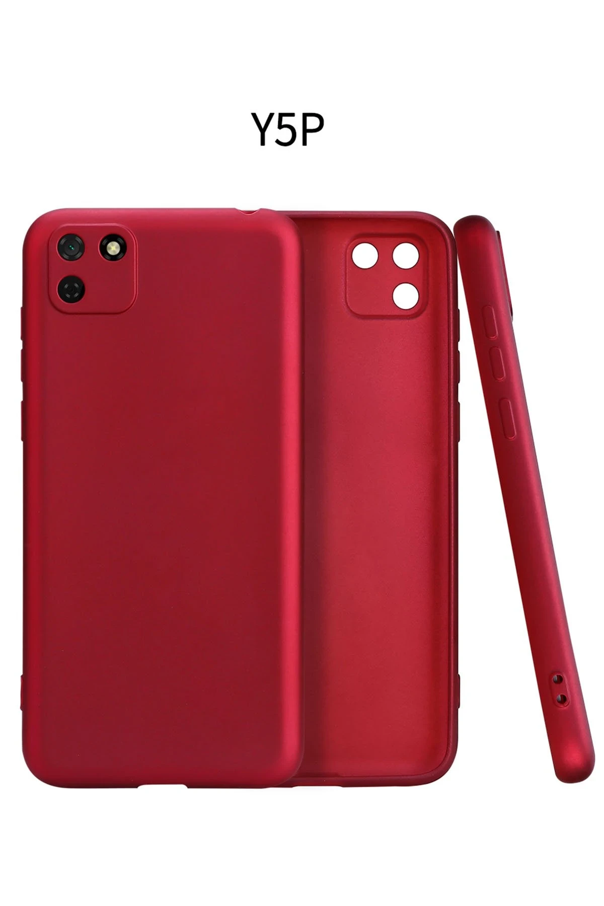 Newface Huawei Y5P Kılıf First Silikon - Bordo