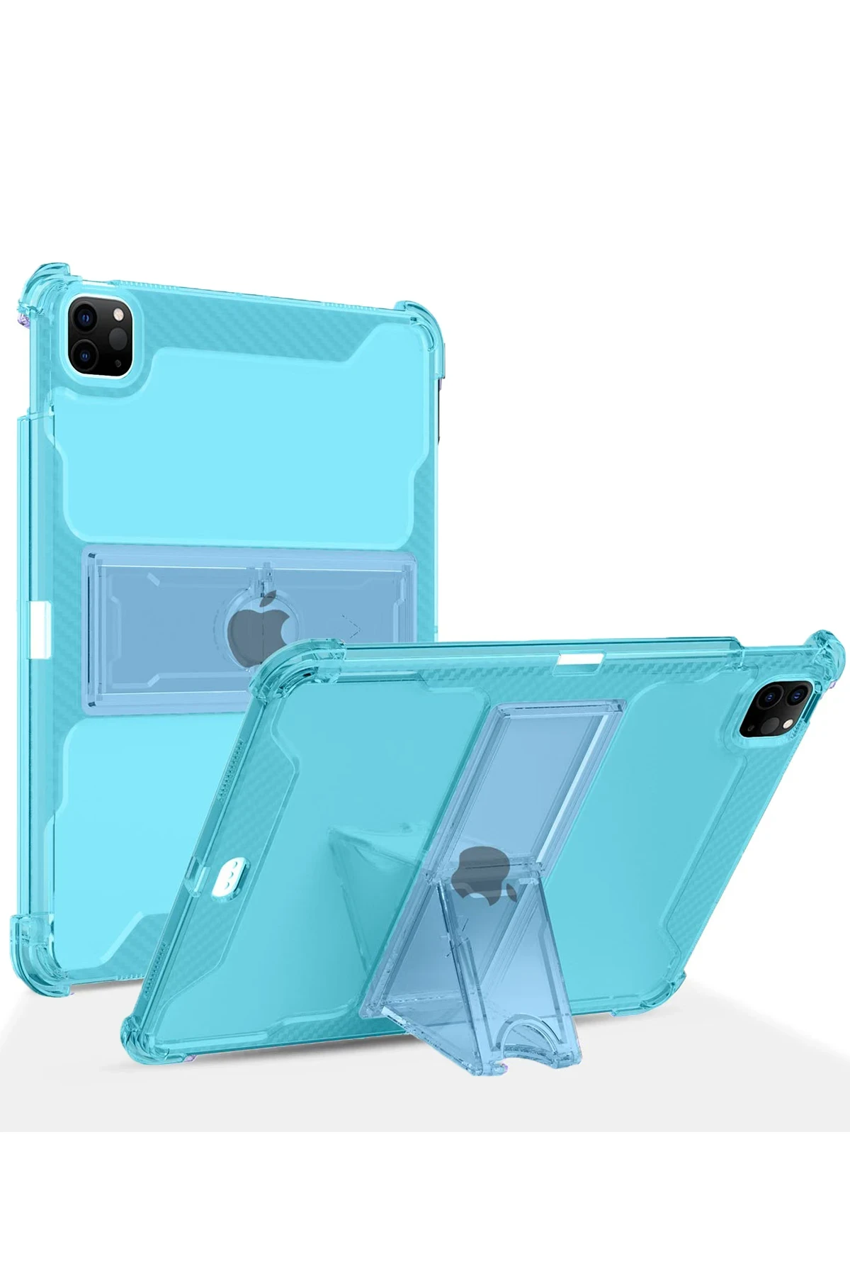 Newface iPad 2022 10.9 (10.nesil) Kılıf Anti Şeffaf Standlı Tablet Silikon - Mavi