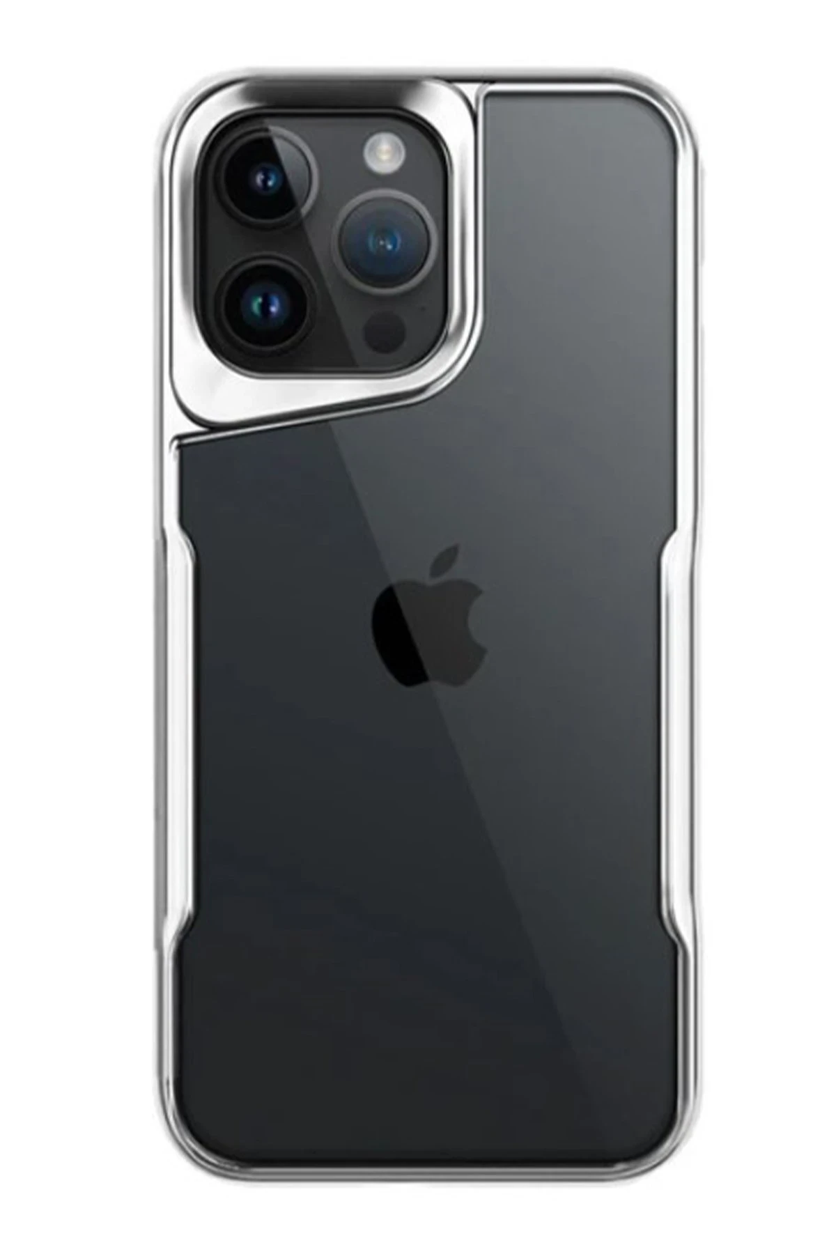 Newface iPhone 15 Pro Kılıf Boyi Silikon Kapak - Gümüş