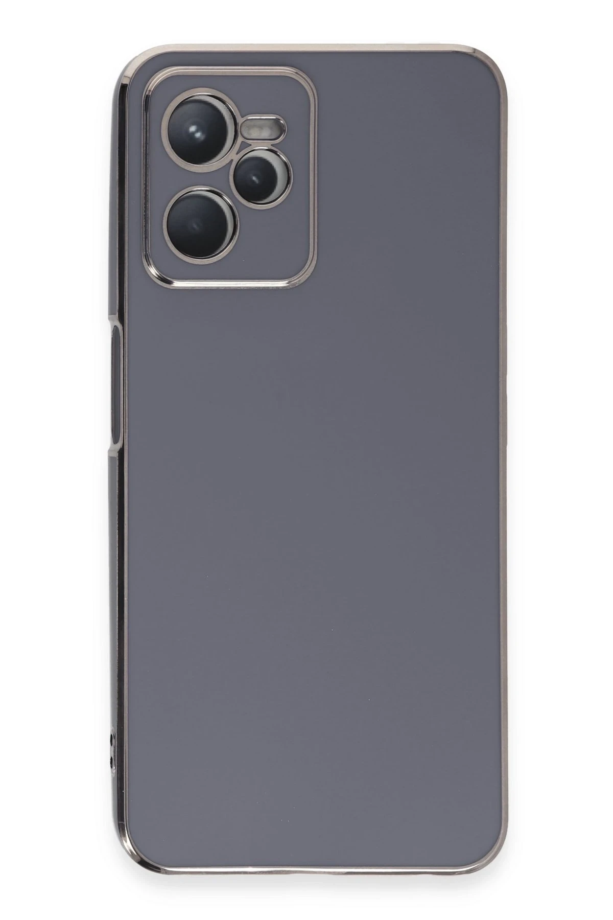 Newface Realme C35 Kılıf Volet Silikon - Mavi