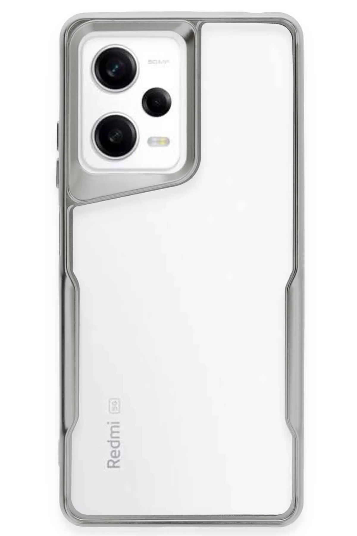 Newface Xiaomi Redmi Note 12 Pro 5G Kılıf Boyi Silikon Kapak - Gümüş