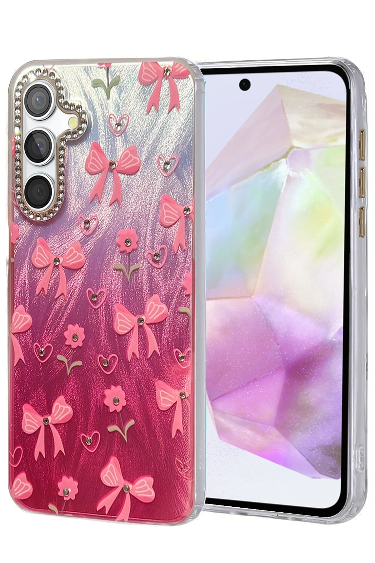 Newface Samsung Galaxy A35 5G Kılıf Blade Aynalı Desenli Kapak - Desen 3