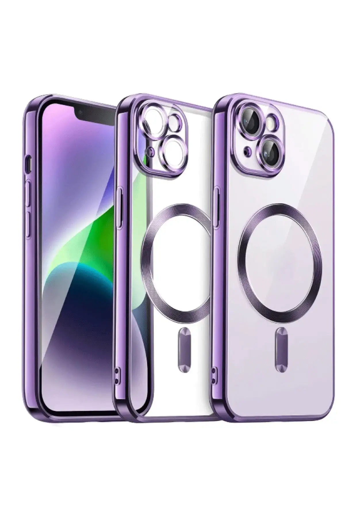 Newface iPhone 13 Kılıf Kross Magneticsafe Kapak - Mor