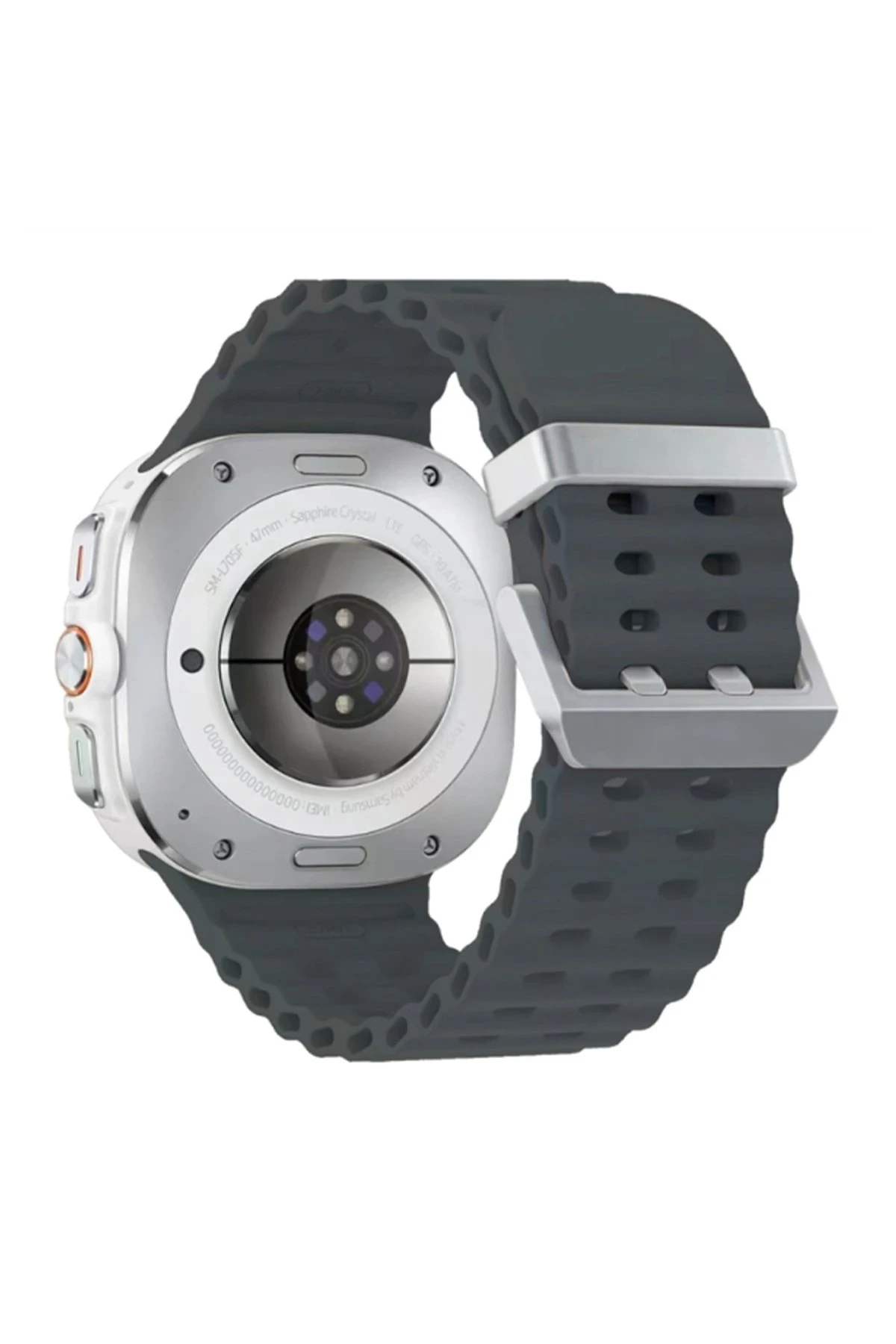 Newface Watch 7 Ultra KR417 Rug Silikon Kordon - Koyu Gri