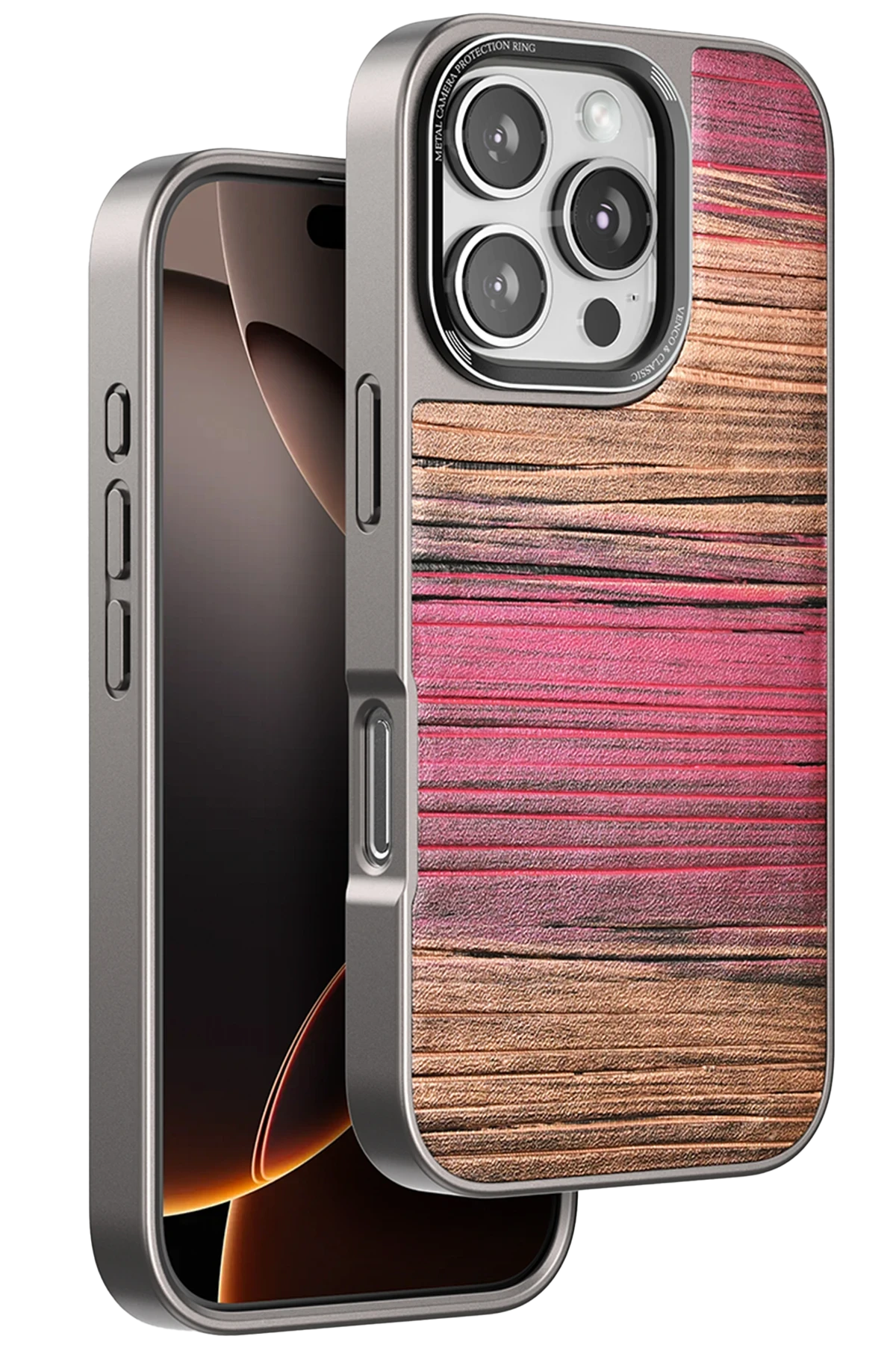 Venco iPhone 16 Pro Wave Kapak - Pembe