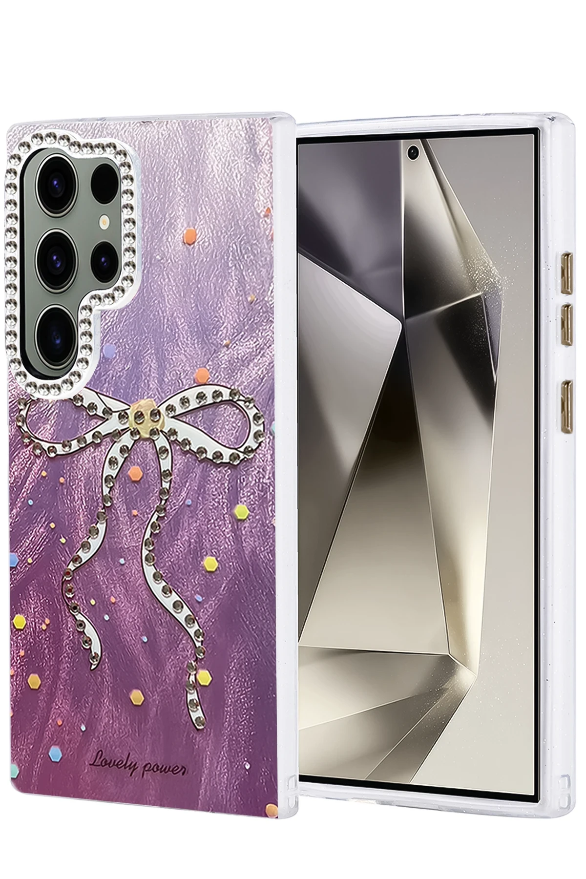 Newface Samsung Galaxy S24 Ultra Kılıf Blade Aynalı Desenli Kapak - Desen 1