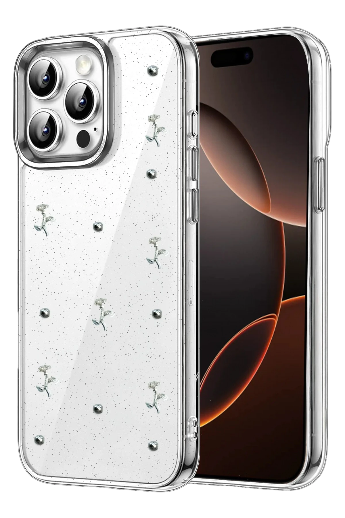 Newface Apple iPhone 14 Pro Max Fiyonk Desenli Kapak - Desen 7