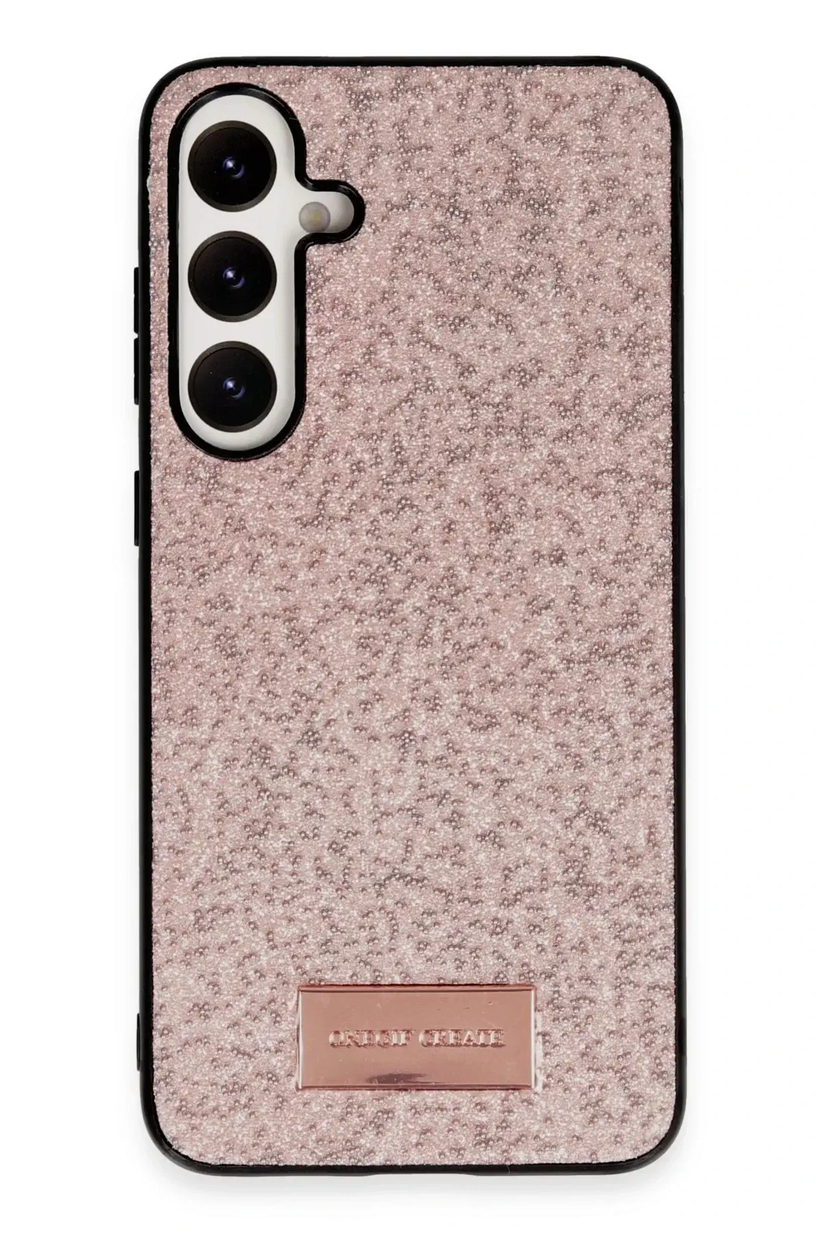 Onegif Samsung Galaxy A55 5G Bright Simli Kapak - Pembe