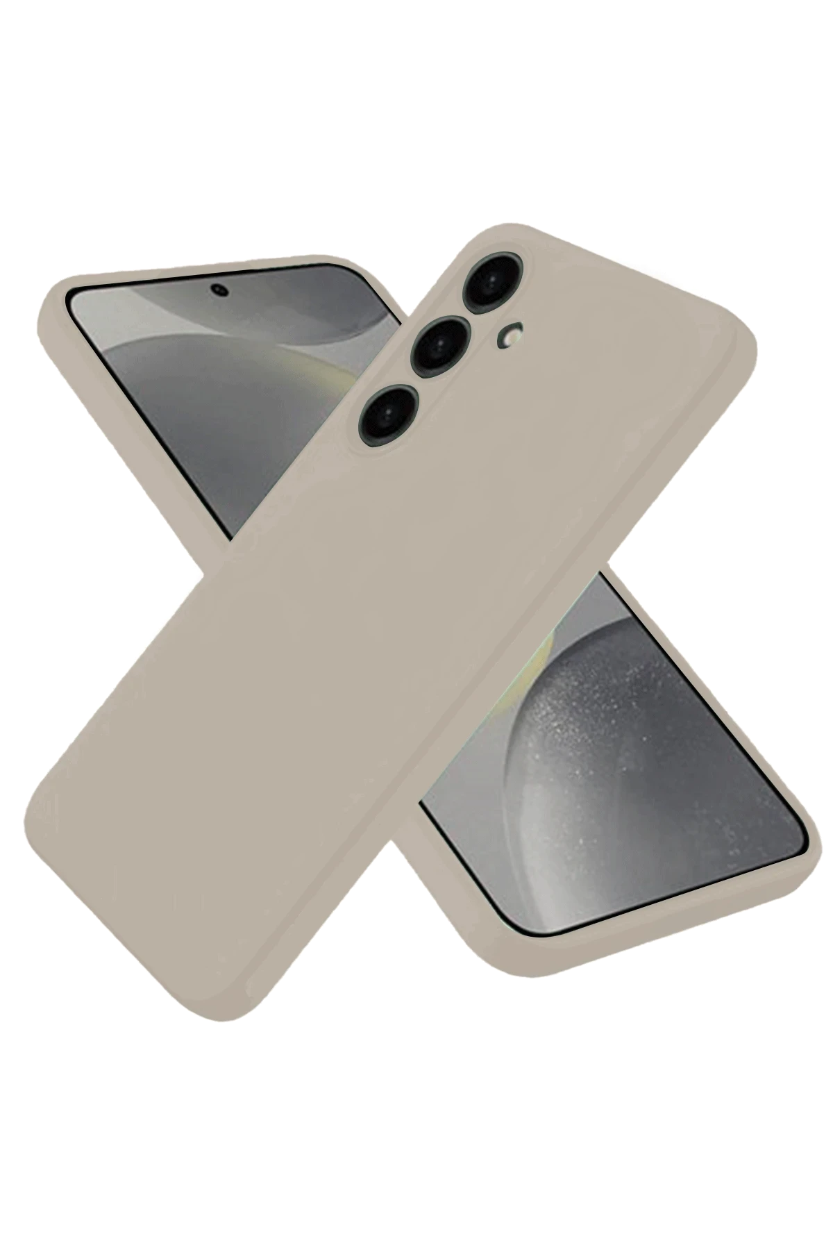 Newface Samsung Galaxy S25 Kılıf Nano içi Kadife Silikon - Pudra