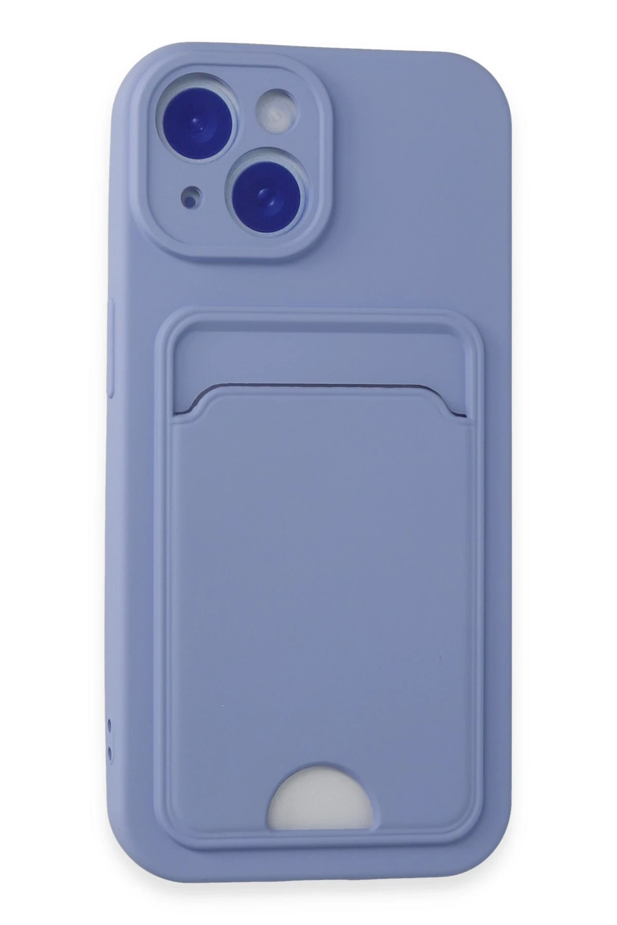 Newface iPhone 15 Kılıf Kelvin Kartvizitli Silikon - Lila