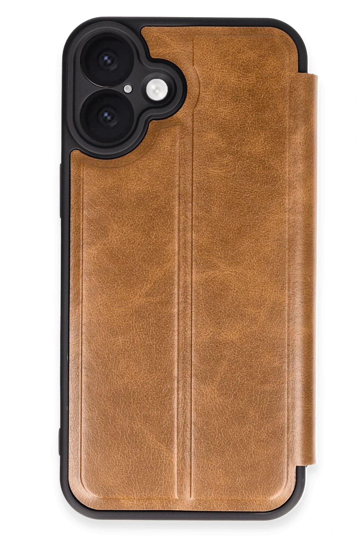 Newface iPhone 16 Plus Kılıf Flip Cover - Taba