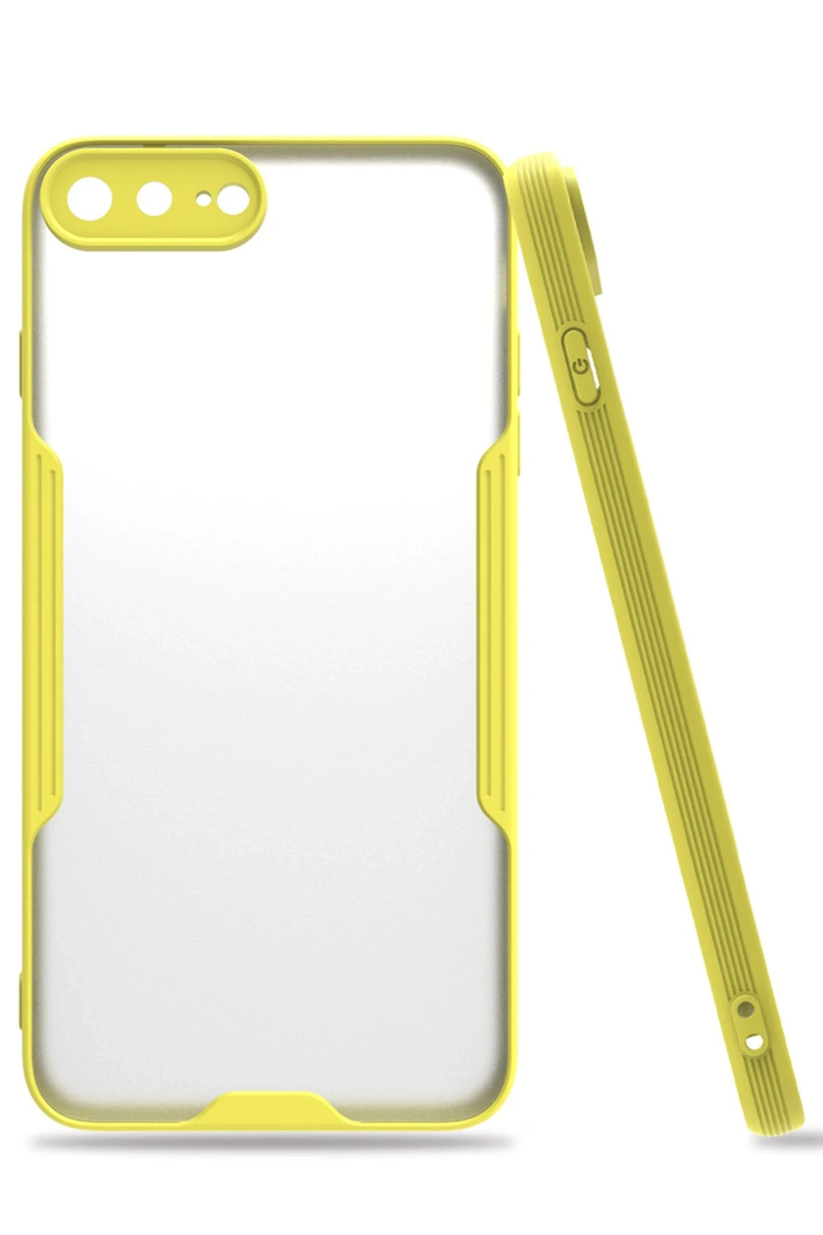 Newface iPhone 7 Plus Kılıf Platin Silikon - Sarı