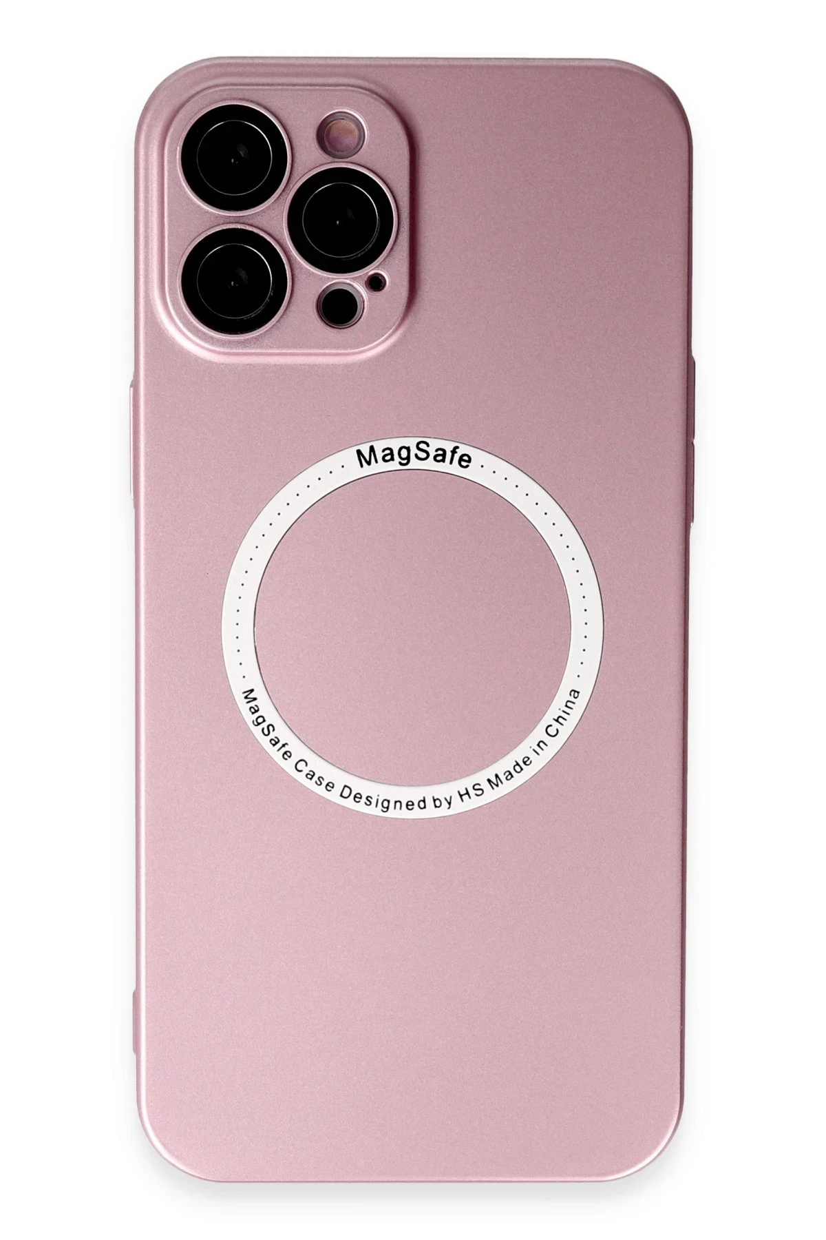 Newface iPhone 12 Pro Max Kılıf Jack Magneticsafe Lens Silikon - Rose Gold