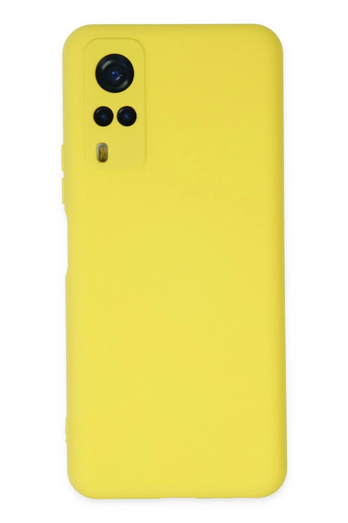 Newface Vivo Y53S Kılıf Nano içi Kadife Silikon - Sarı
