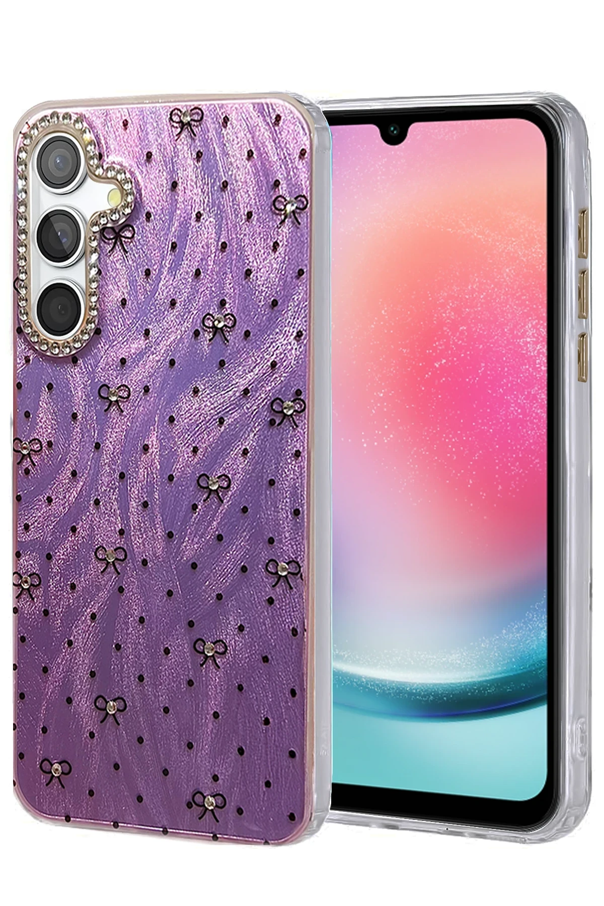 Newface Samsung Galaxy A24 4G Kılıf Blade Aynalı Desenli Kapak - Desen 2