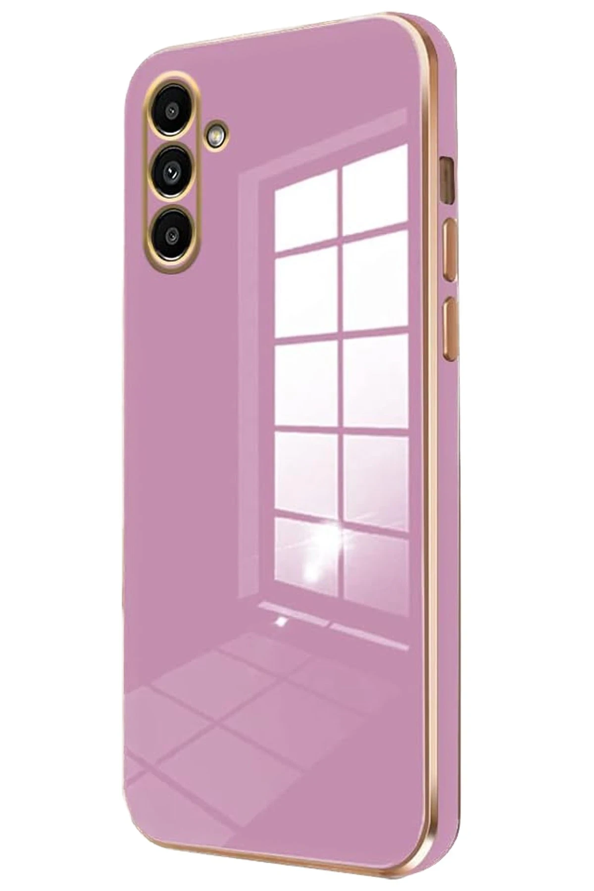 Newface Samsung Galaxy A55 5G Kılıf Volet Silikon - Mor
