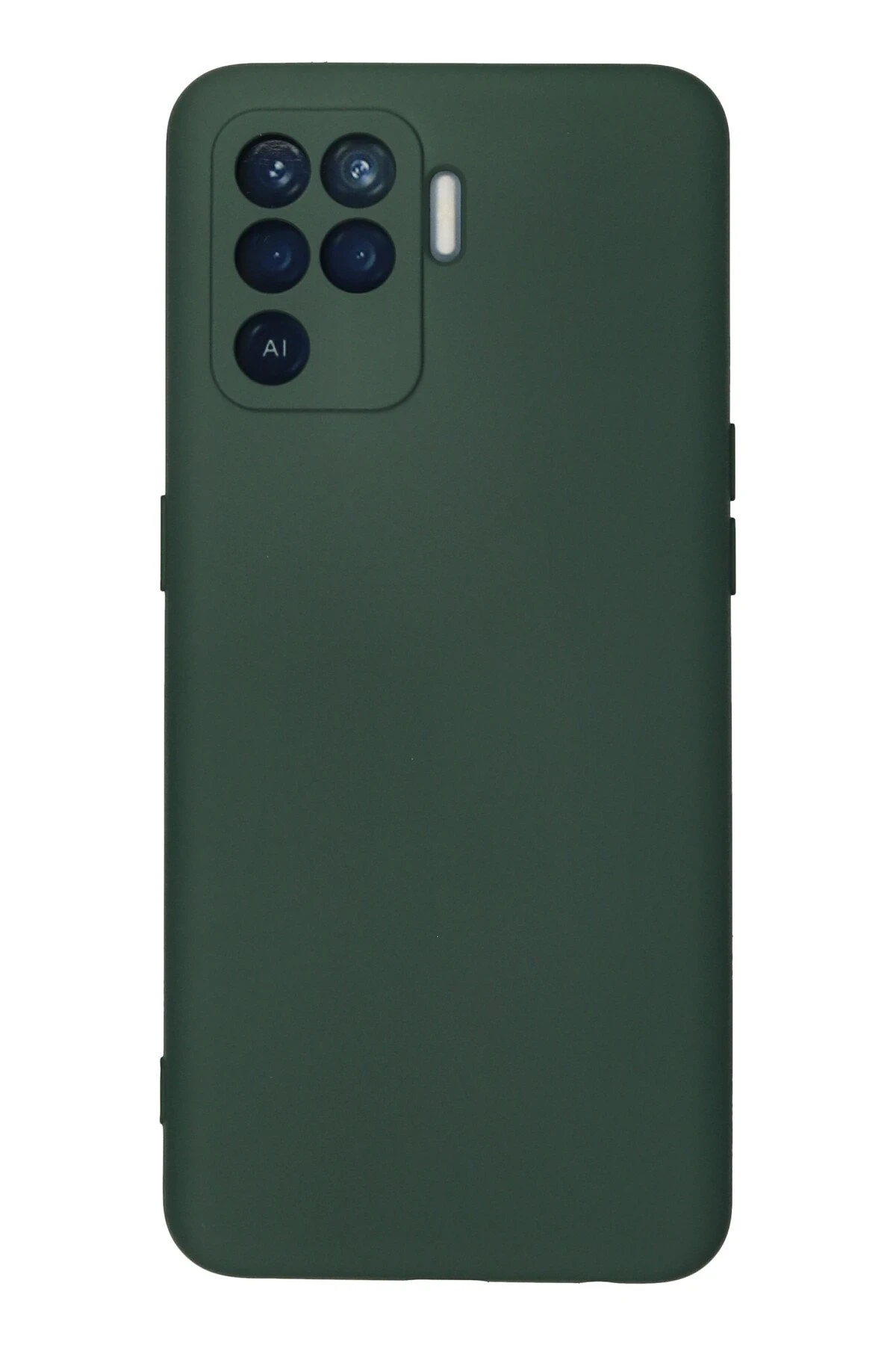 Newface Oppo Reno 5 Lite Kılıf Nano içi Kadife Silikon - Koyu Yeşil